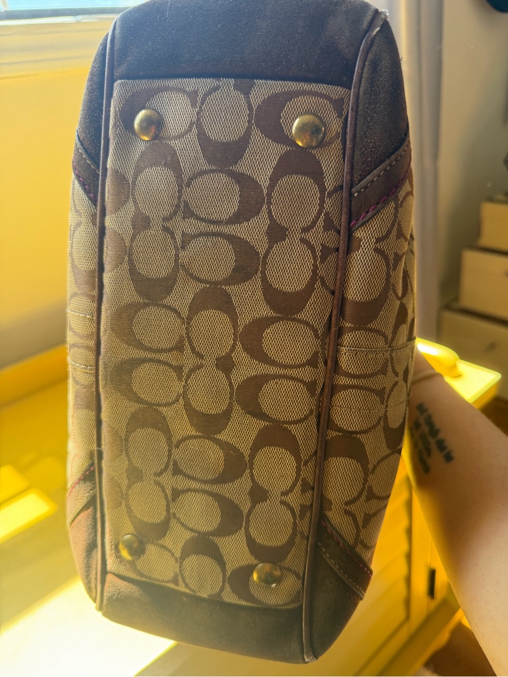 Vintage Y2K Coach Signature Gallery Tote 8K49 - Well Loved / Casual Use - Picture 15 of 16